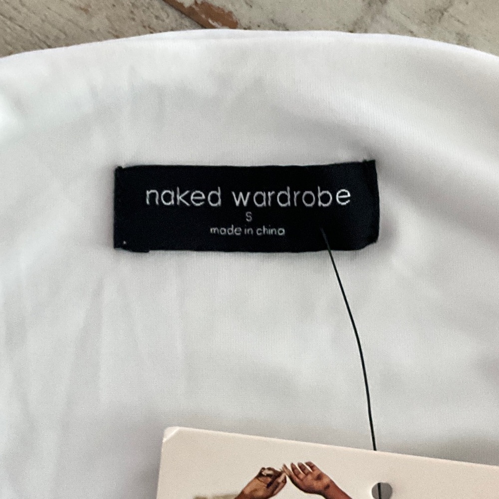 Naked Wardrobe Elegant White Halter Backless Dress - Picture 7 of 7